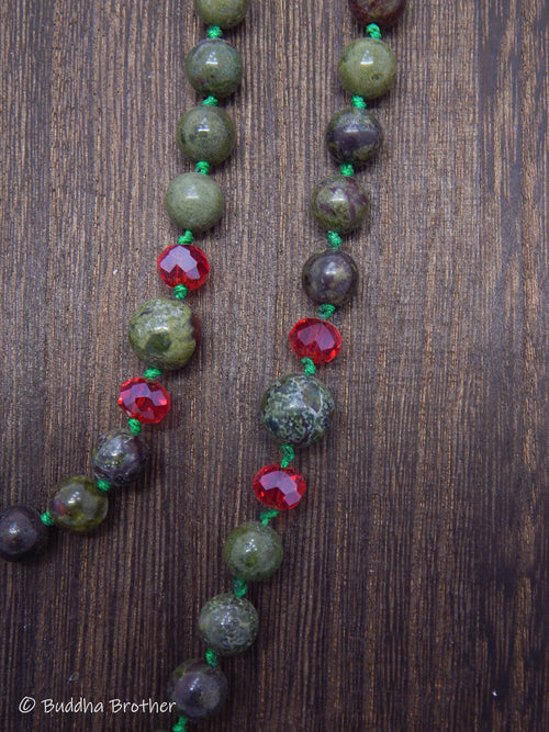 Bloodstone Beaaded Mala - Strength + Vitality